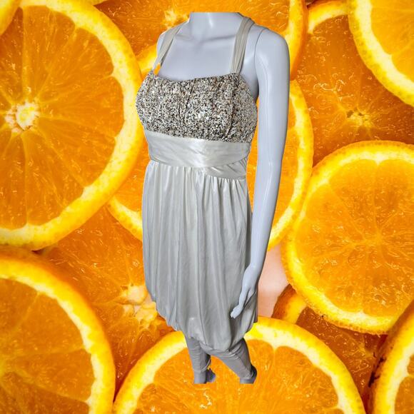 Love Tease Dresses & Skirts - Love Tease Women's White Polyester Sequin Top‎ Sleeveless Mini Dress Size 13